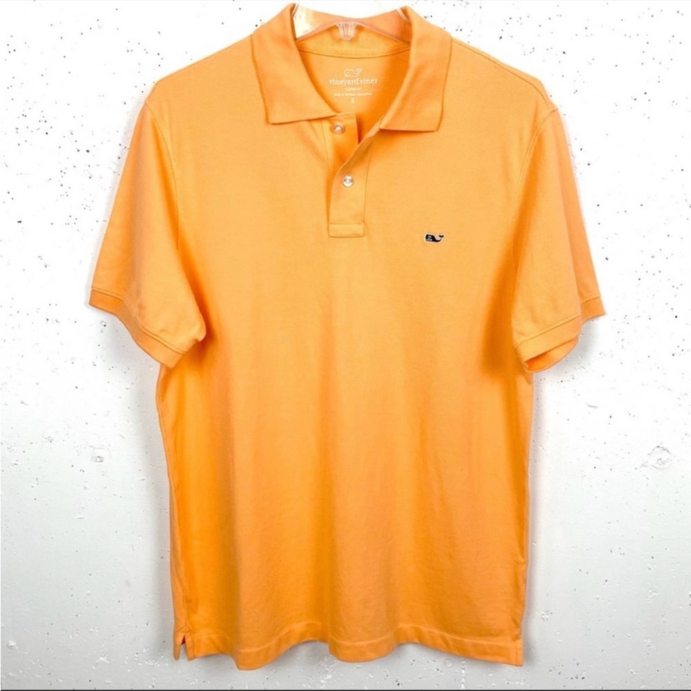 Vineyard Vines Classic Pique Polo Orange Size Small